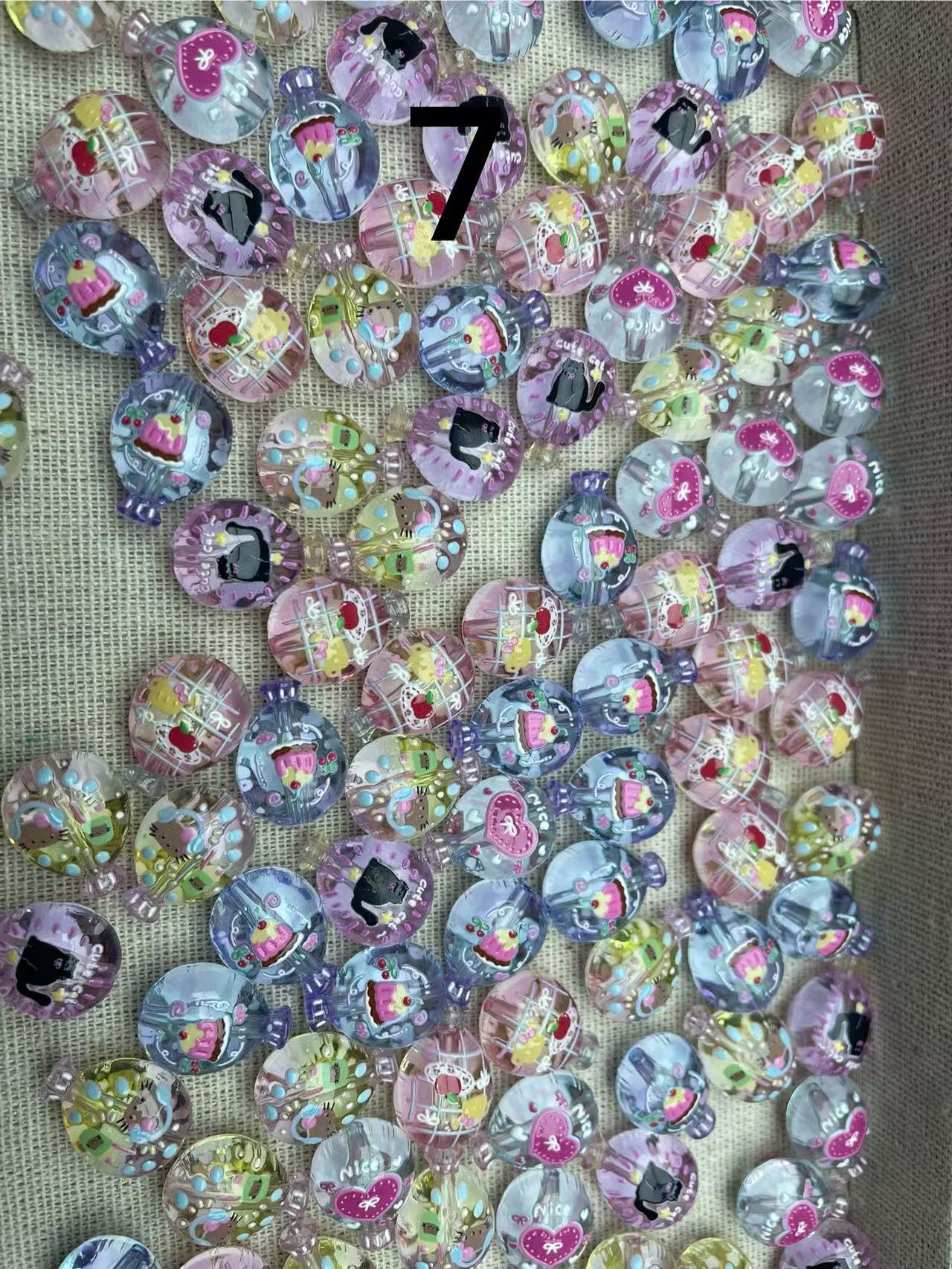 A174:高透品質 小型モールド ハンドメイドパーツ 自由選択おまけのチップ10個付き