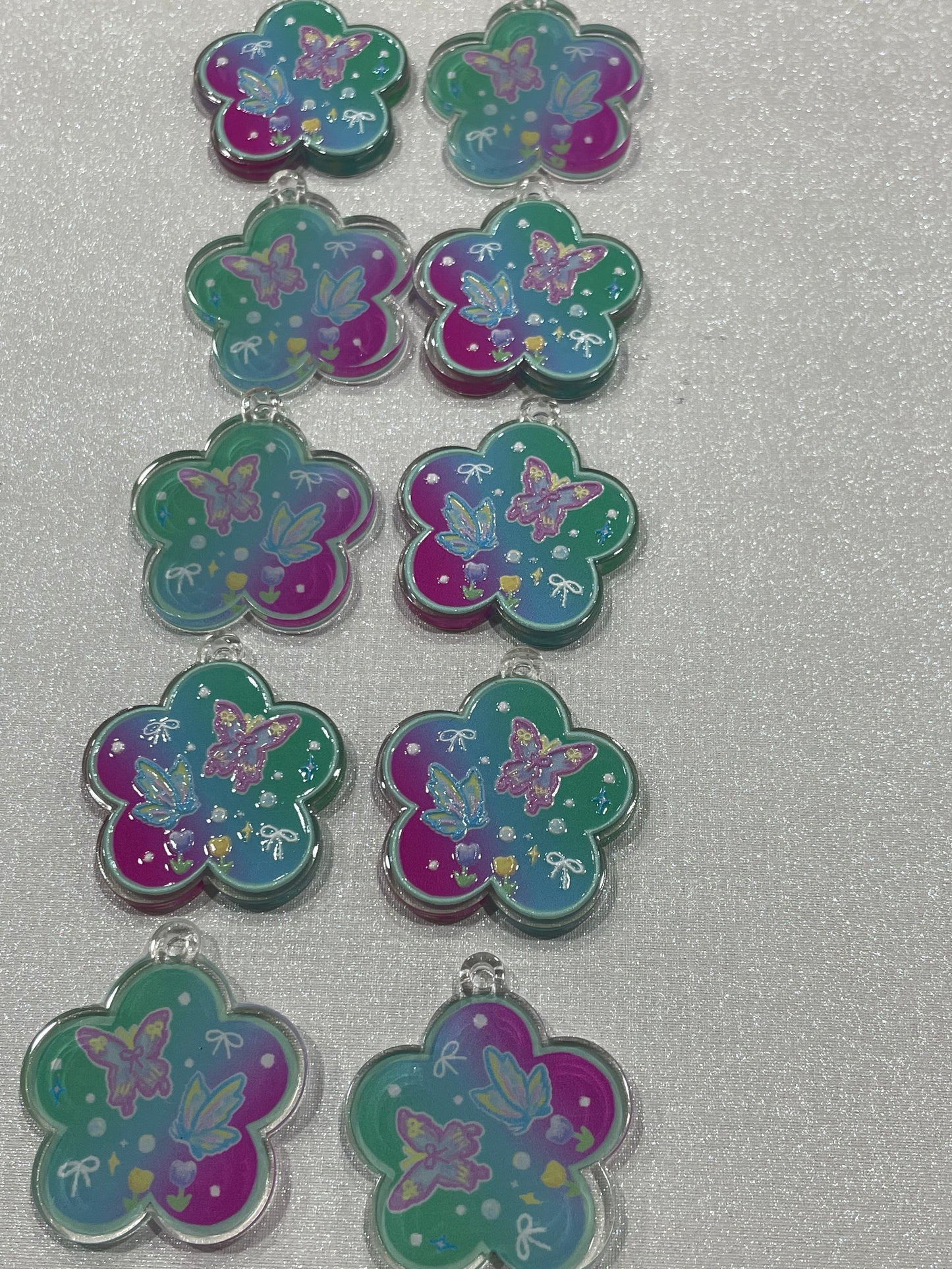 A589:：フルーツクリームケーキアクリル片 DIY手作りパーツ