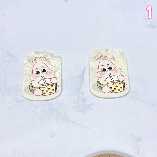 A1007  🌸やわらかな色合いのアクリルパーツ｜ハンドメイドアクセサリーパーツ🌸