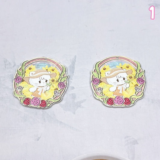 A1015  やわらかな色合いのアクリルパーツ｜ハンドメイドアクセサリーパーツ