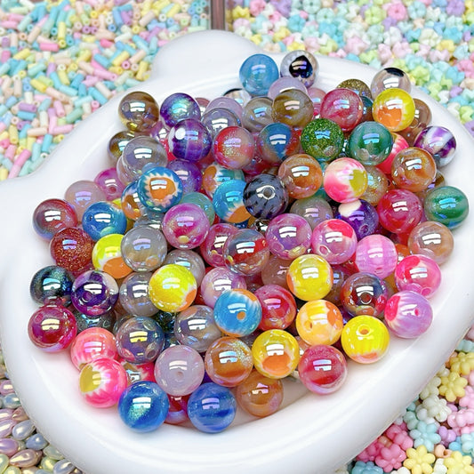 A1160  星光細ラメレジンビーズ 16mm｜やさしく輝くハンドメイドパーツ