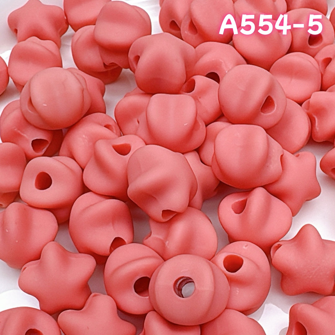 A554 手触りラバー塗装 アクリルビーズ  – 高品質DIY素材でユニークなアクセサリーを作ろう  つめつめ放題