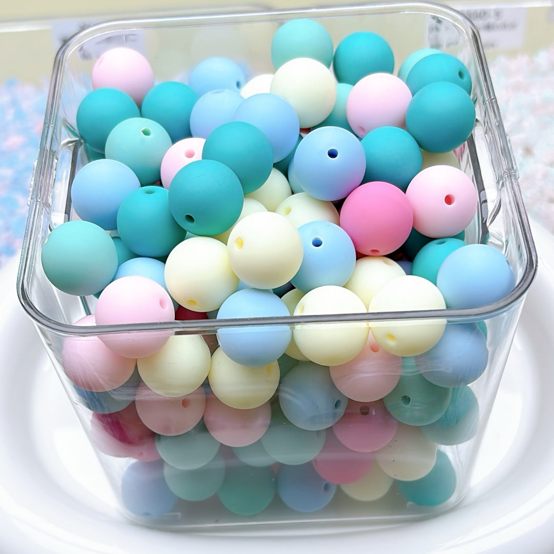 A564 輝くカラフルアクリルビーズ、DIYアクセサリー作成に最適