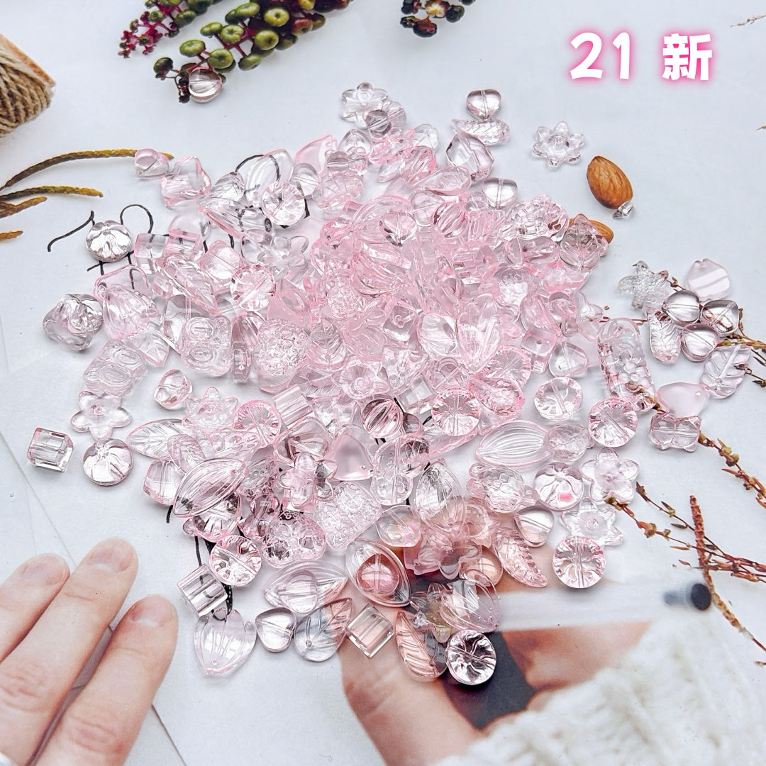 A628  高透明6mmガラスビーズ/ 高透明瑠璃パーツ   - クリアで澄んだDIYアクセサリーパーツ