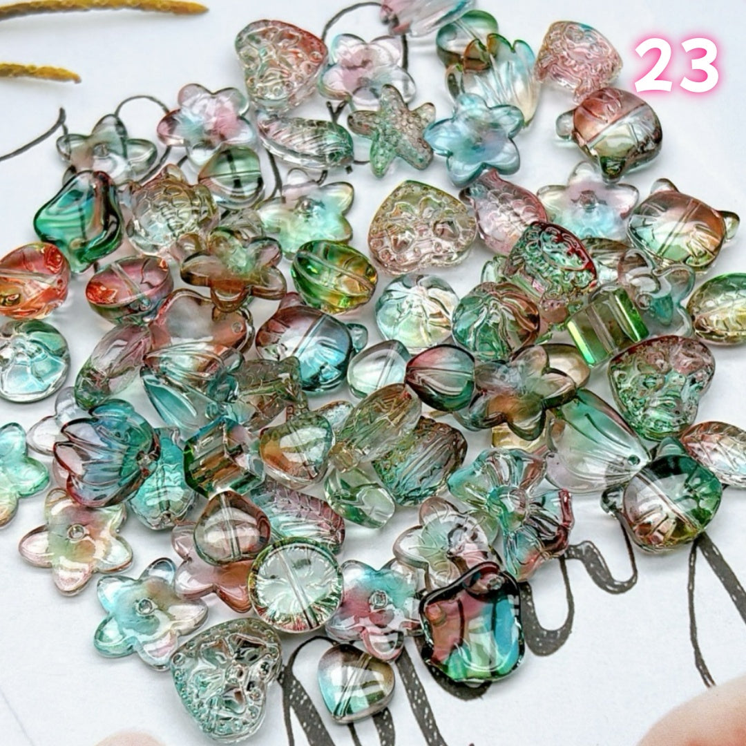 A628  高透明6mmガラスビーズ/ 高透明瑠璃パーツ   - クリアで澄んだDIYアクセサリーパーツ