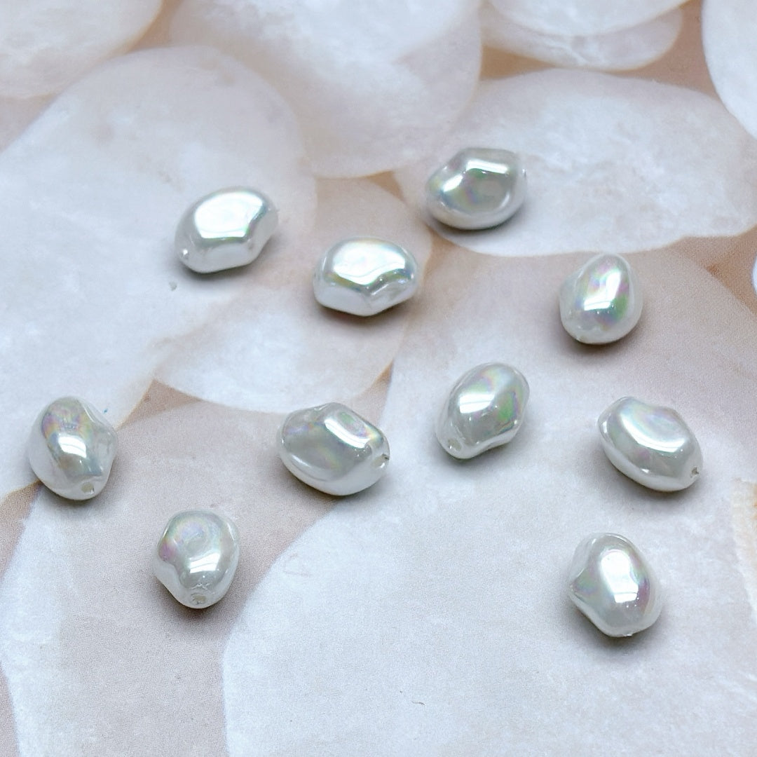 A629  レトロ調バロックガラスパール   リンク1｜個性的な不規則形｜DIYアクセサリーパーツ
