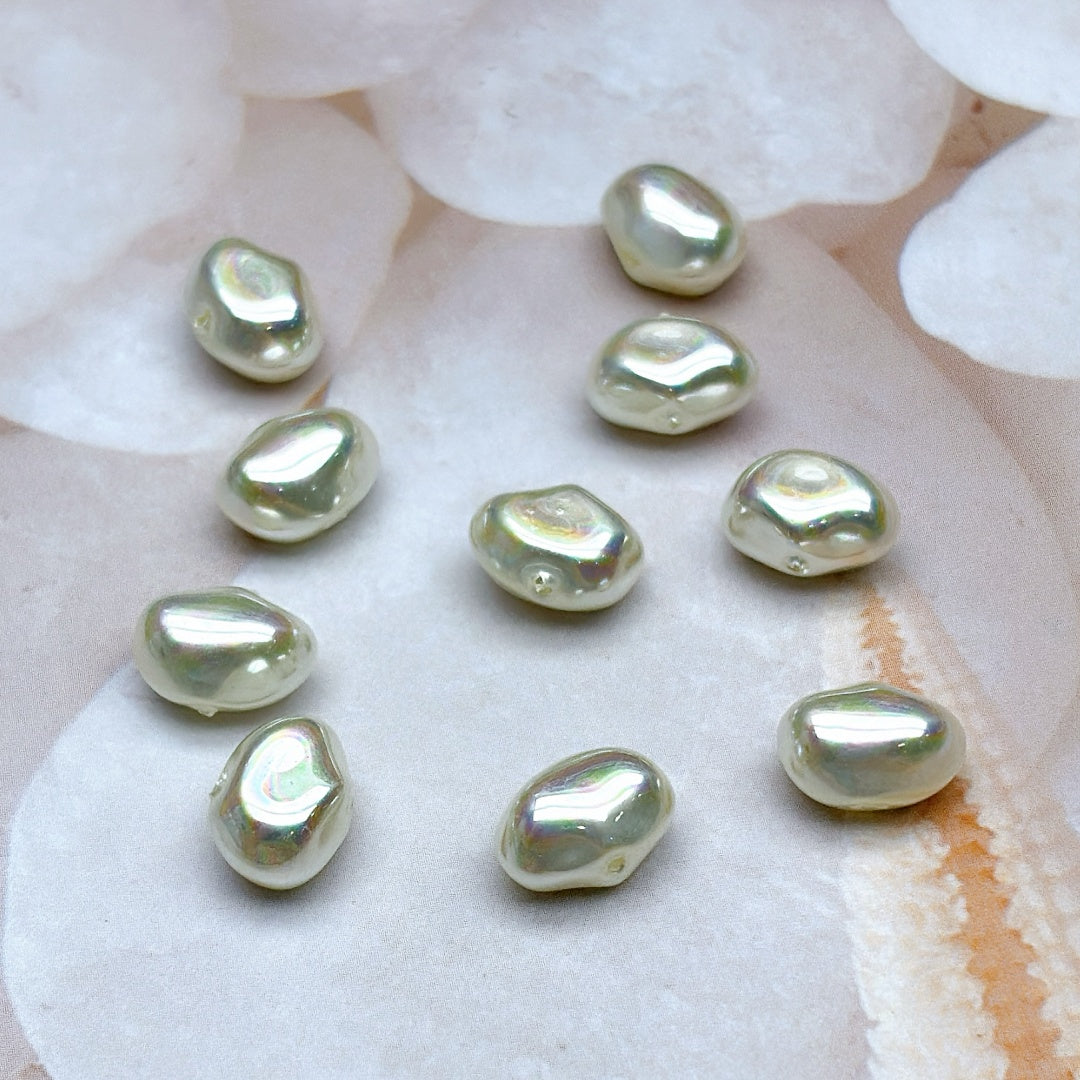 A629  レトロ調バロックガラスパール   リンク1｜個性的な不規則形｜DIYアクセサリーパーツ