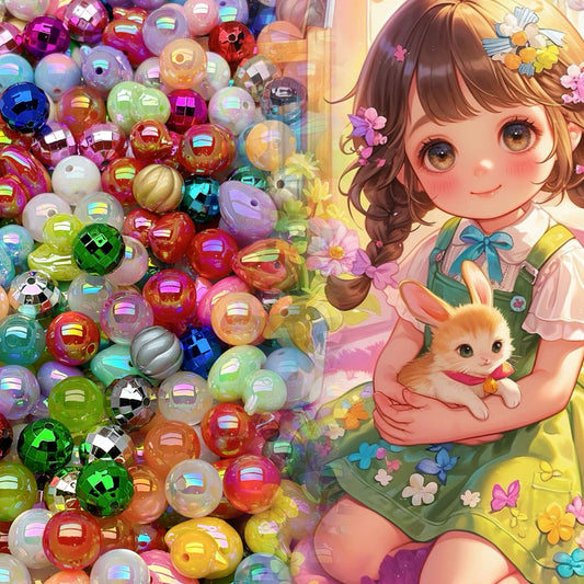 A633  ：2025年夏の新作アクリル＆レジンミックスパーツ - 爽やかで多彩なDIY素材