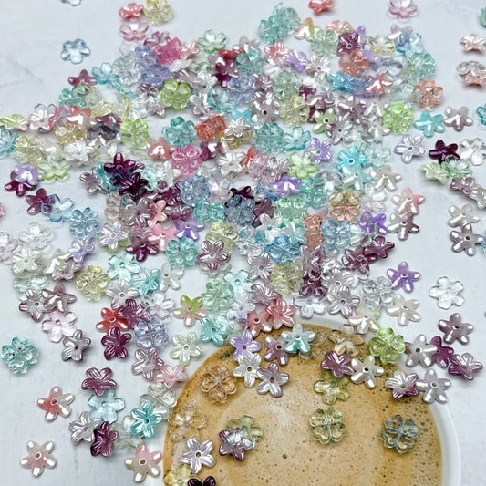 A658  アクリルフラワーパーツ - 軽やかで華やかなDIY素材  つめつめ放題
