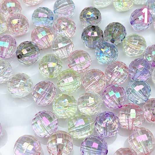 A920  高透明アクリルビーズ  14mm✦ クリアで輝くハンドメイド素材 ✦ アクセサリー作りに最適