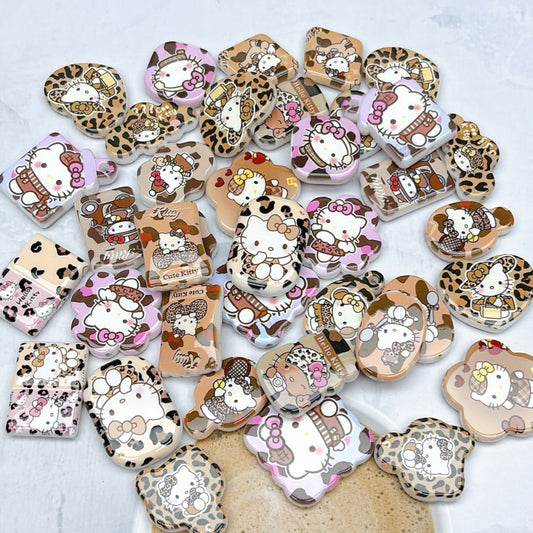 A924  DIYカートゥーン猫アクリルパーツ ✦ キュートなハンドメイド素材 ✦ アクセサリーチャームに最適