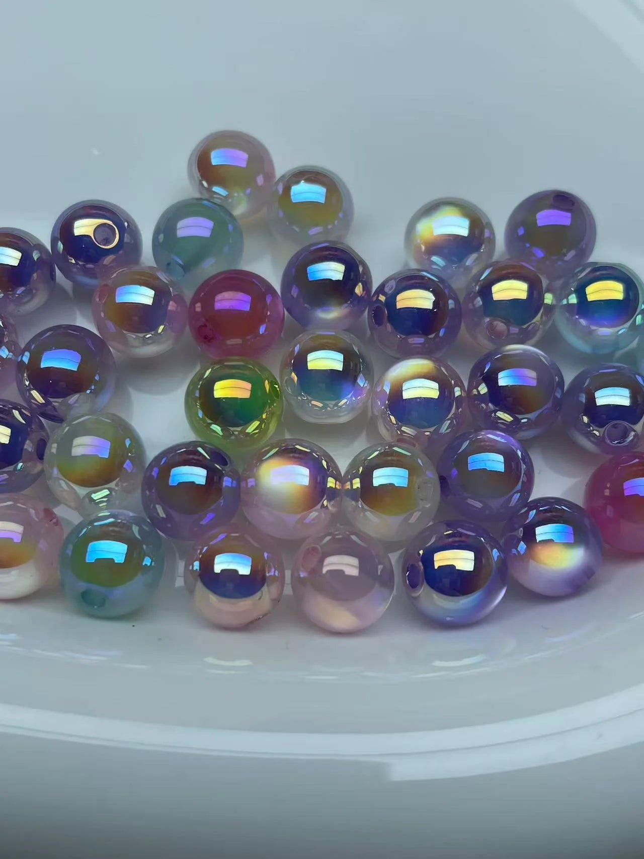A536輝く虹色エンジェルパール メッキ加工 手作りアクセサリー用