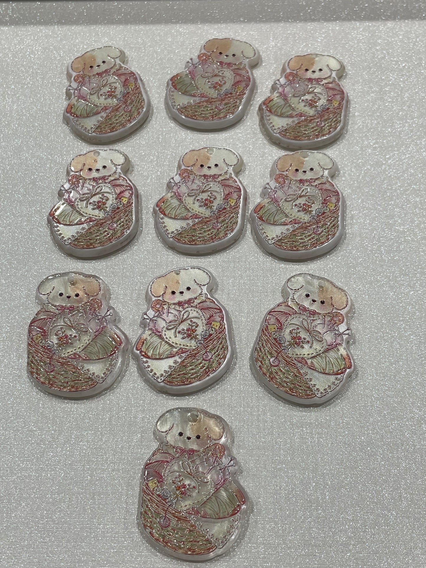 A589:：フルーツクリームケーキアクリル片 DIY手作りパーツ
