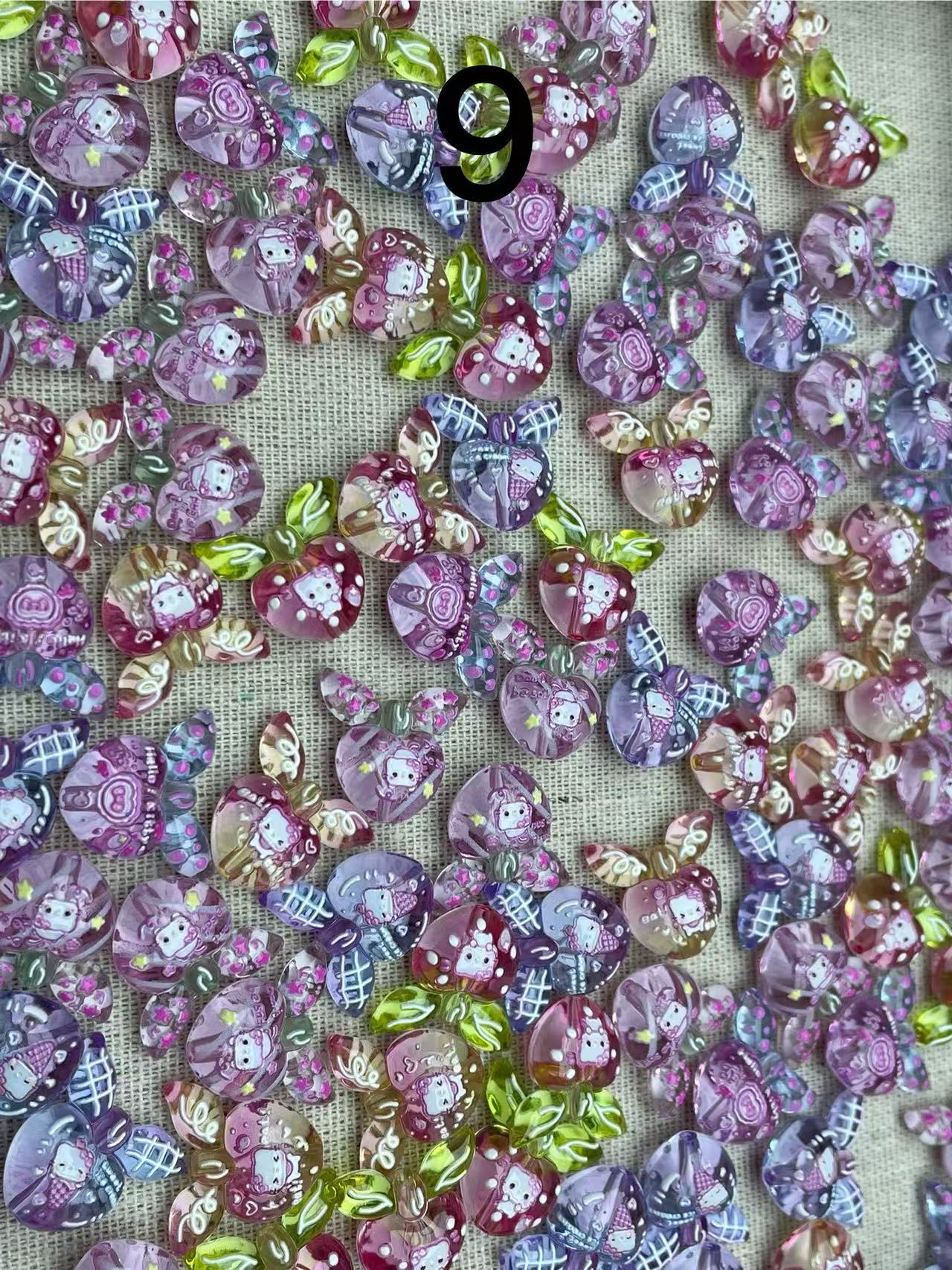 A174:高透品質 小型モールド ハンドメイドパーツ 自由選択おまけのチップ10個付き